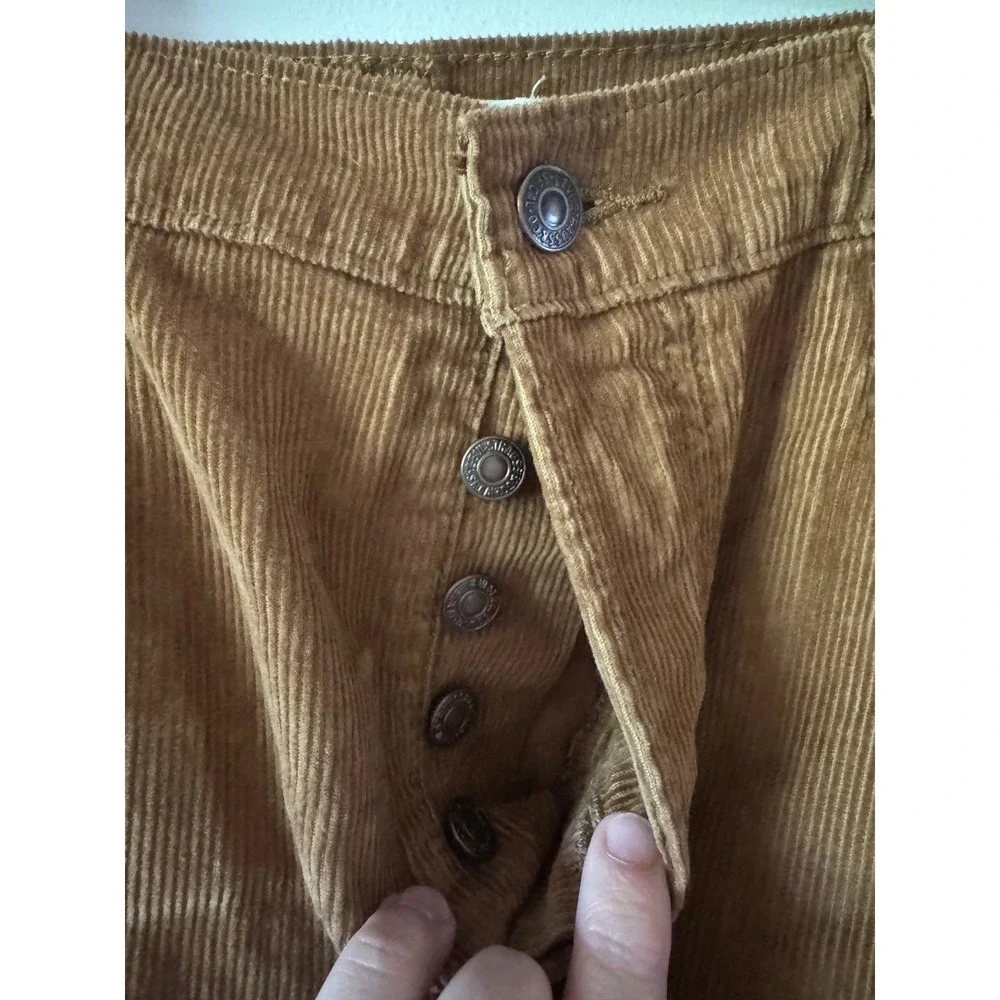 NWT Levi's Icon Skirt Women Size 33 Brown Corduroy Button Fly Mini A4694-0059 - Picture 7 of 12
